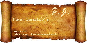 Puer Jonatán névjegykártya